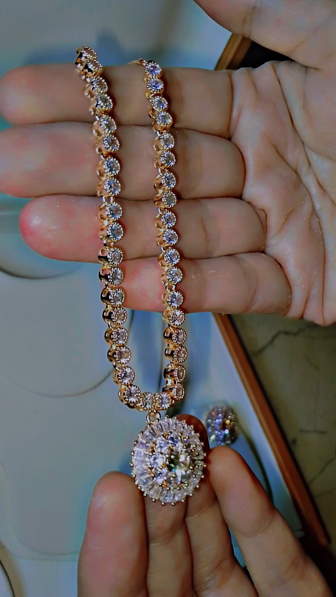 ๐ Elegant Jewelry Set (Necklace+ Earrings) ๐๐