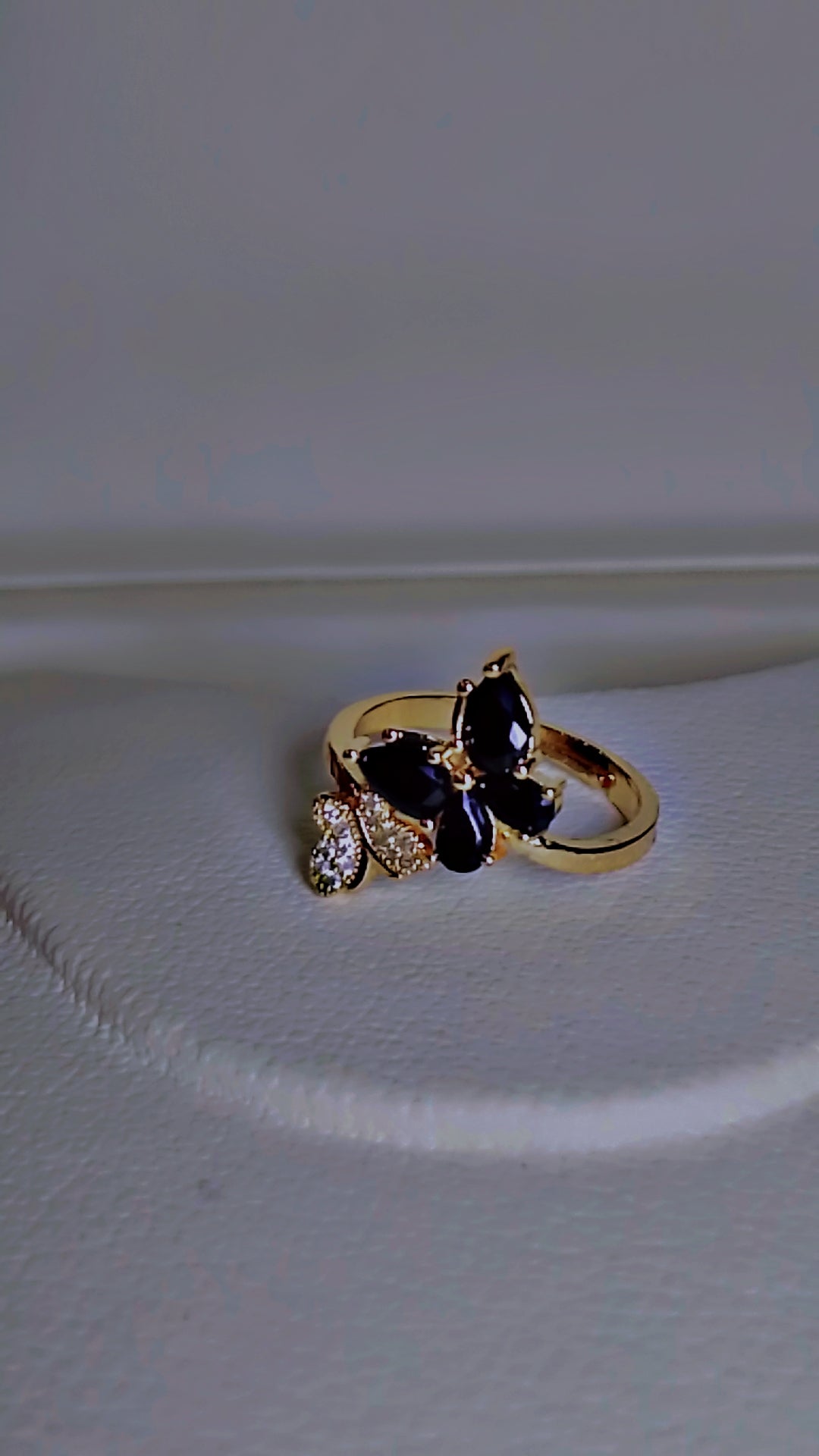 π Elegant Butterfly Adjustable Ring π (Base Options: Gold / Silver)