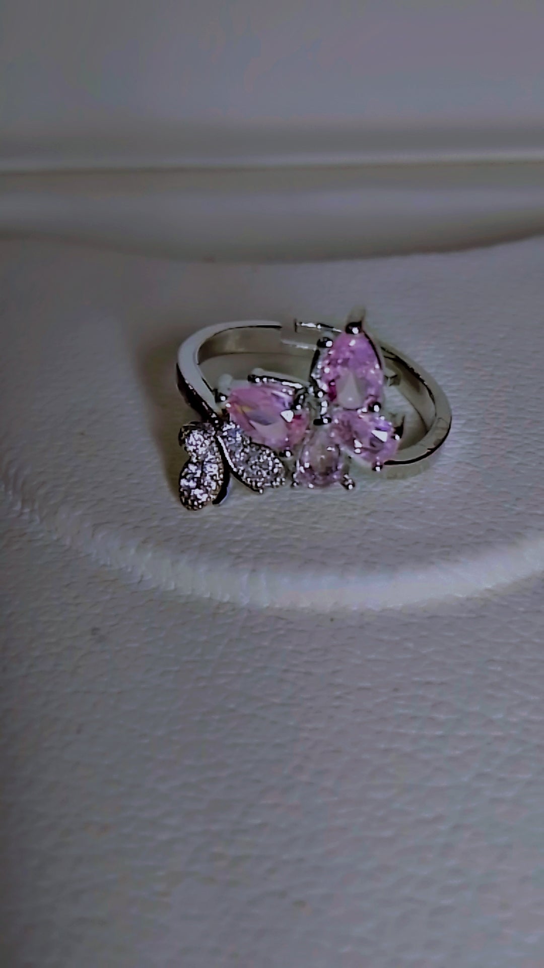 π Elegant Butterfly Adjustable Ring π (Base Options: Gold / Silver)