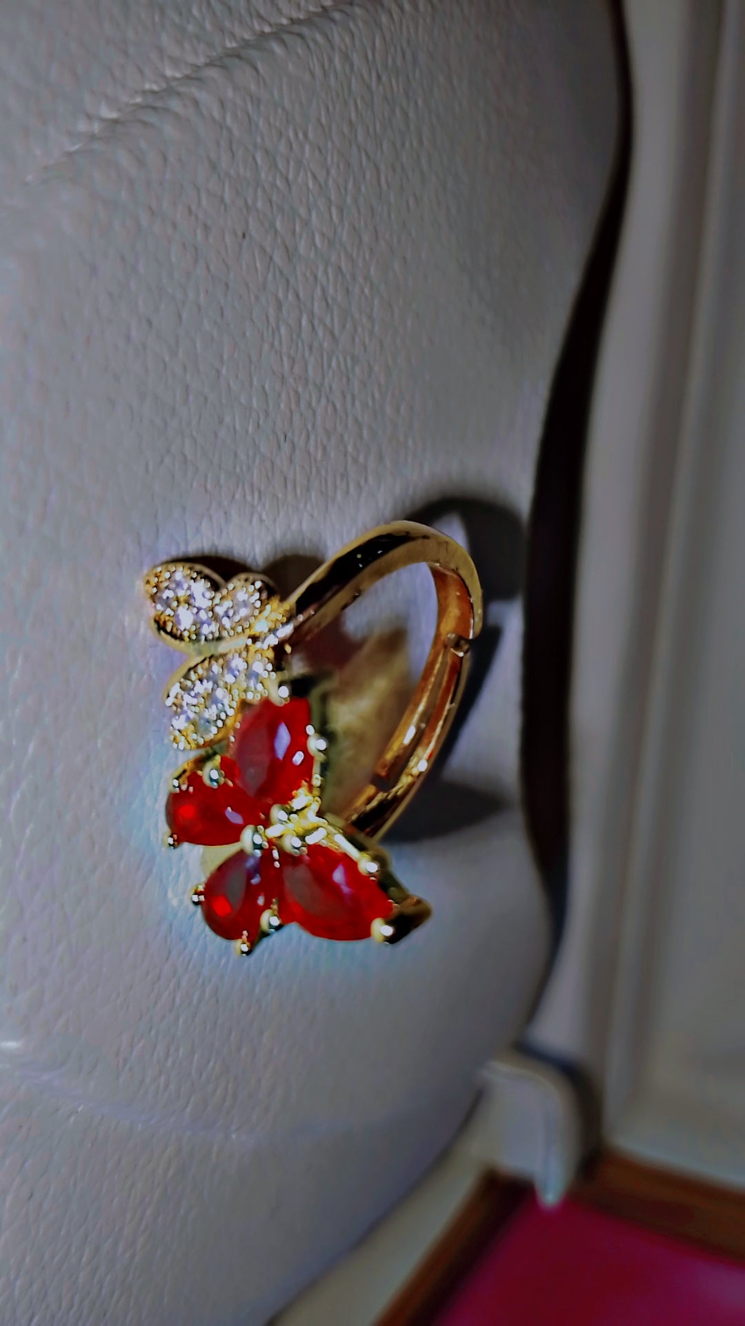 π Elegant Butterfly Adjustable Ring π (Base Options: Gold / Silver)