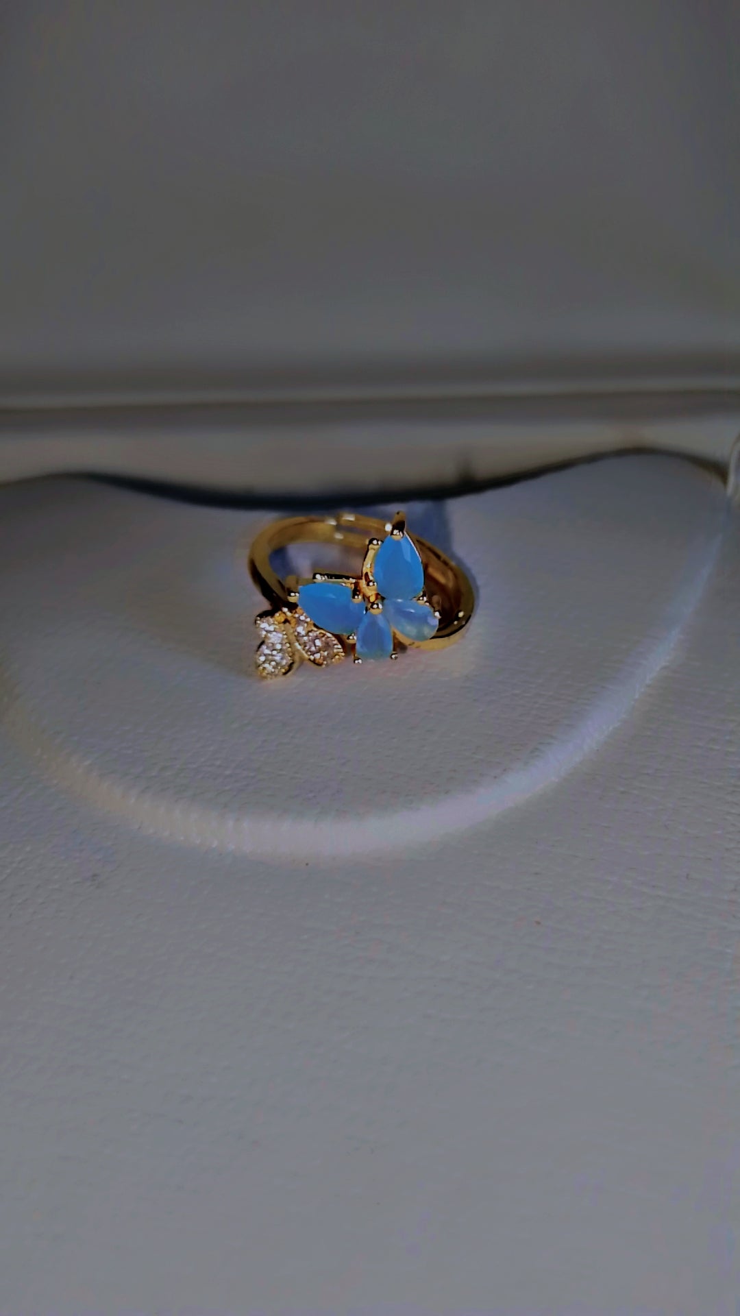 π Elegant Butterfly Adjustable Ring π (Base Options: Gold / Silver)