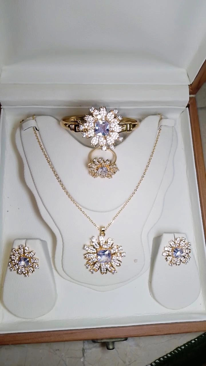 🌸 Sunflower Radiance Jewelry Set – 4 Pieces 💎✨