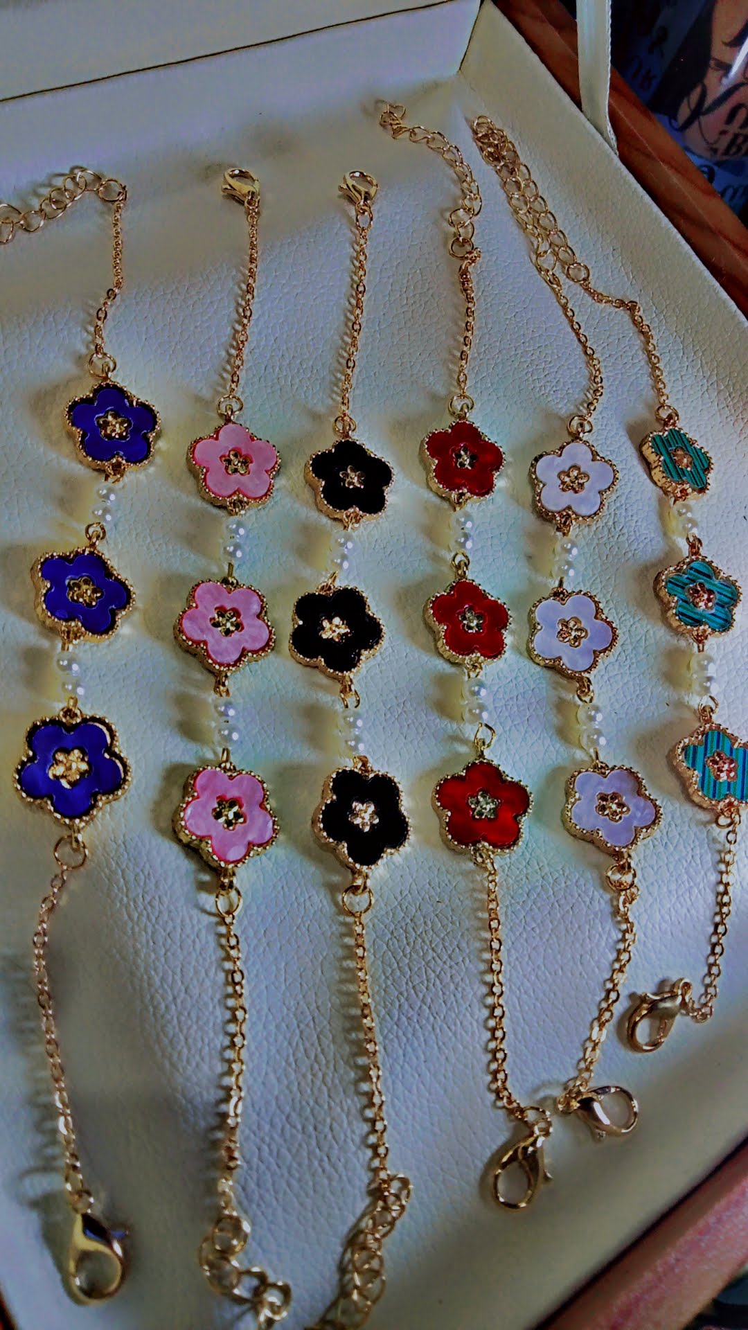 🌺 Enamel Korean Flower Bracelets (Stainless Steel)