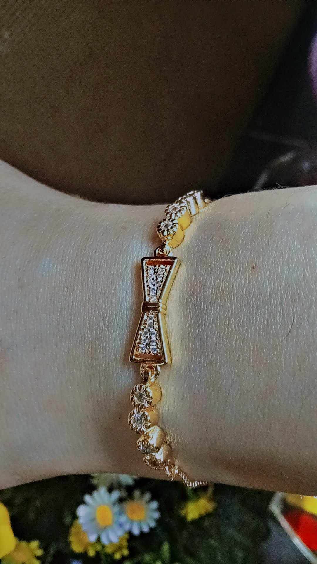 ✨ Premium Stainless Steel Gold Bow Bracelet