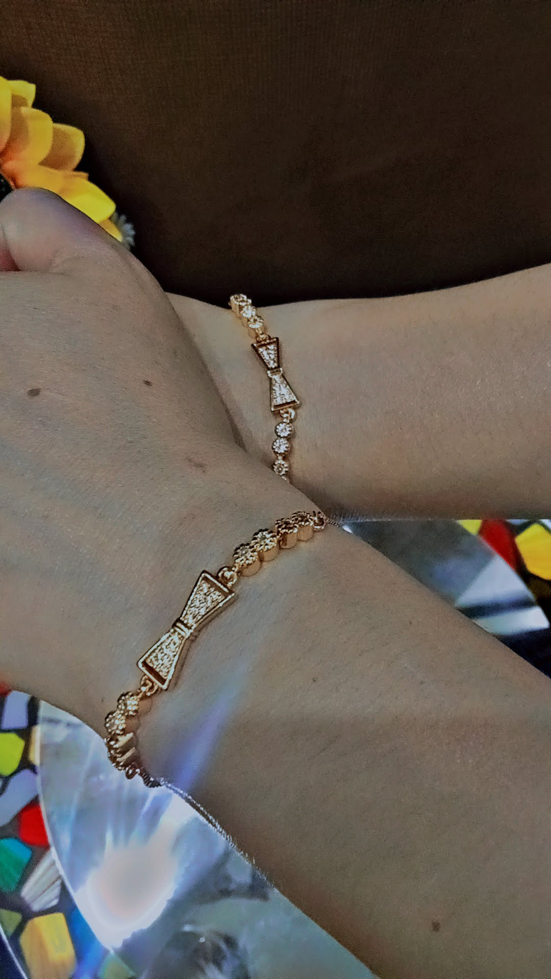 ✨ Premium Stainless Steel Gold Bow Bracelet