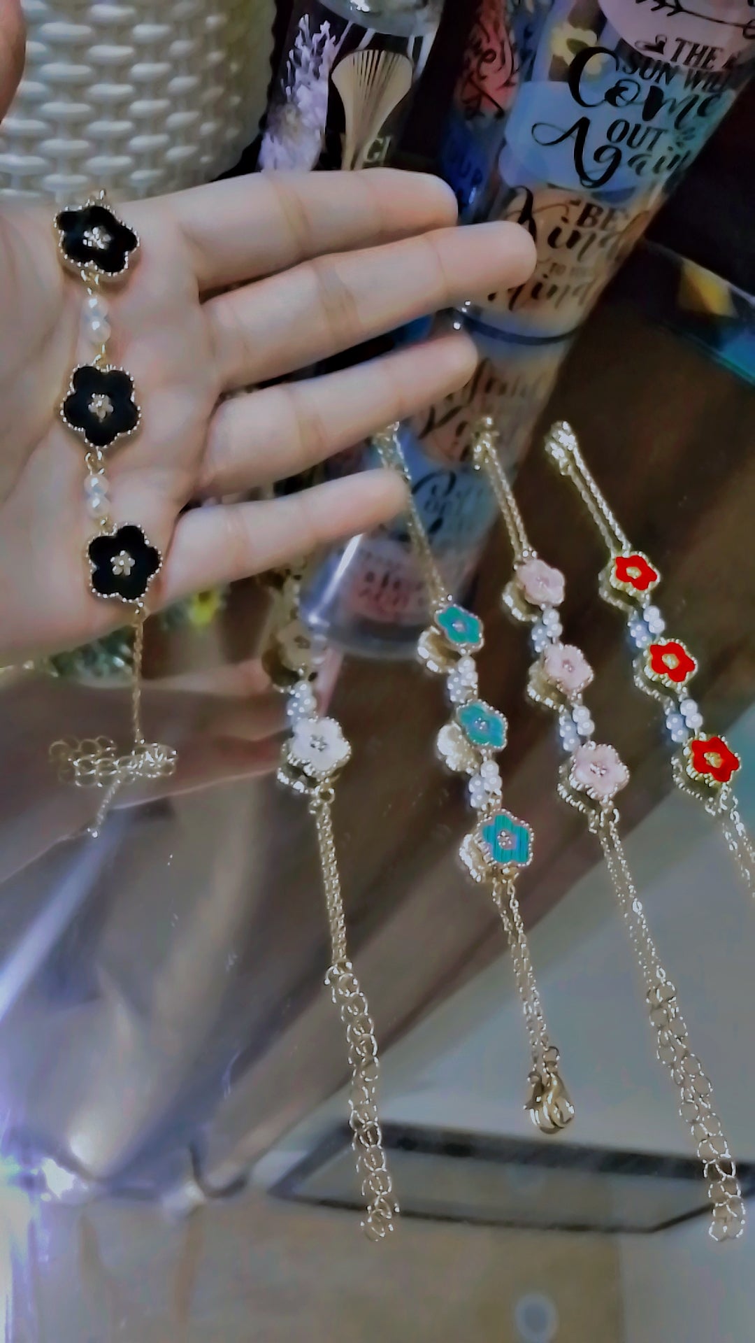 🌺 Enamel Korean Flower Bracelets (Stainless Steel)