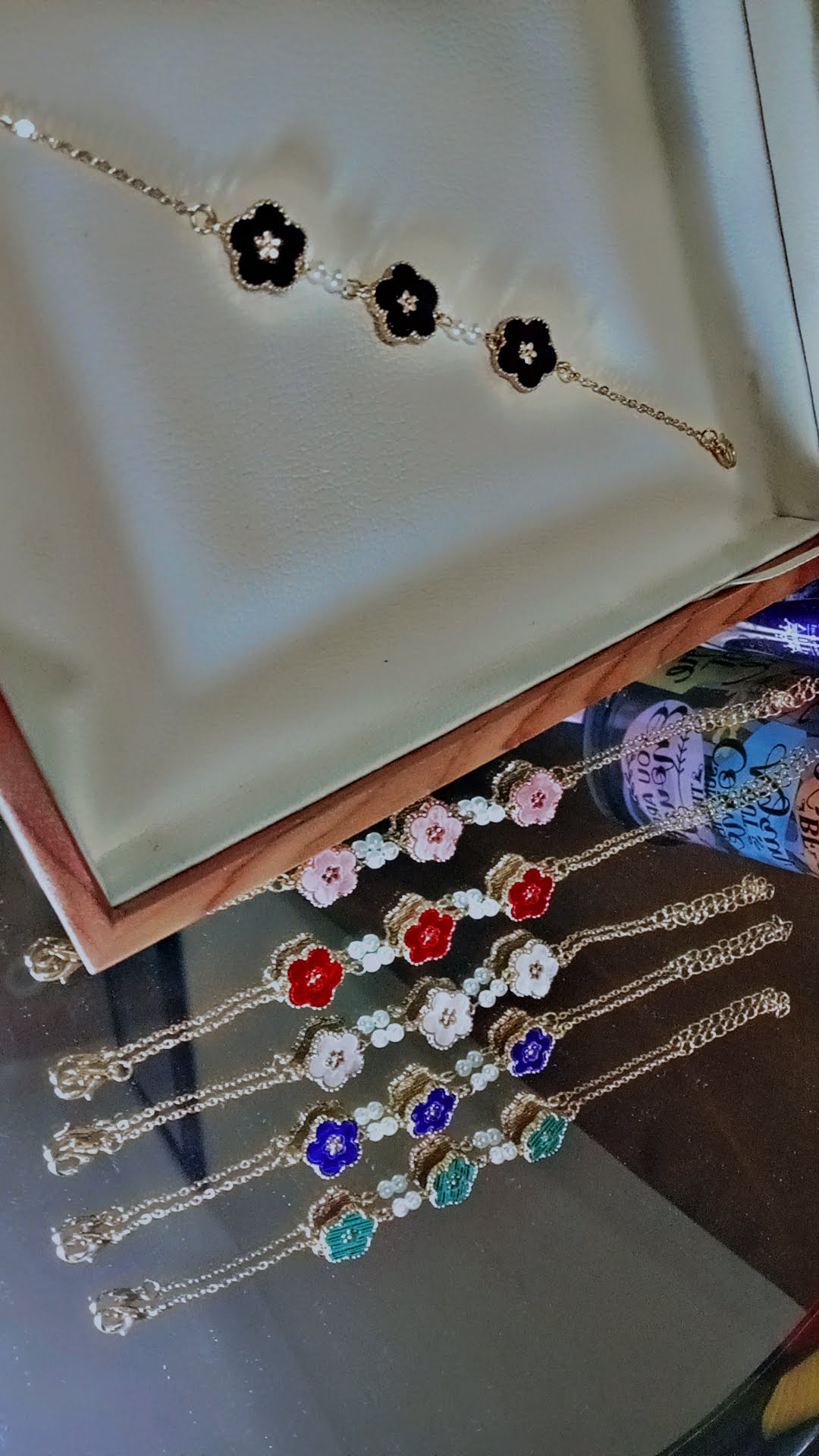 🌺 Enamel Korean Flower Bracelets (Stainless Steel)