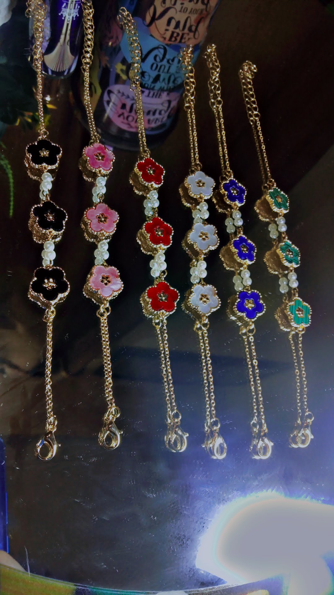 🌺 Enamel Korean Flower Bracelets (Stainless Steel)
