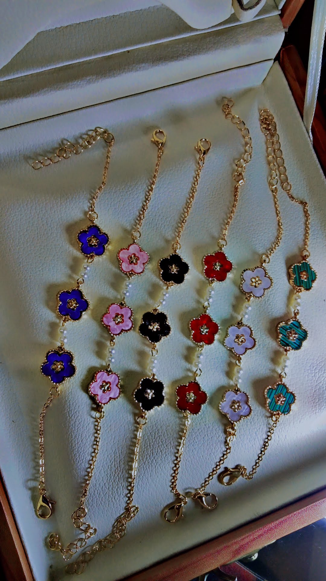 🌺 Enamel Korean Flower Bracelets (Stainless Steel)