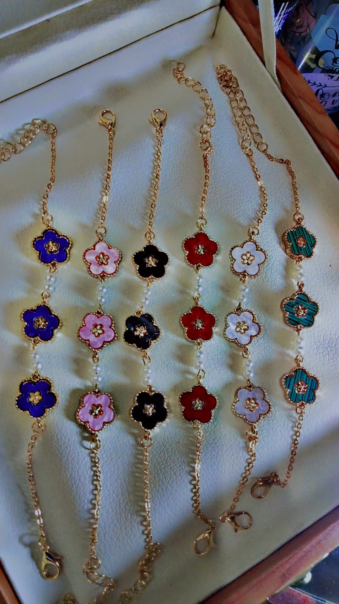 🌺 Enamel Korean Flower Bracelets (Stainless Steel)