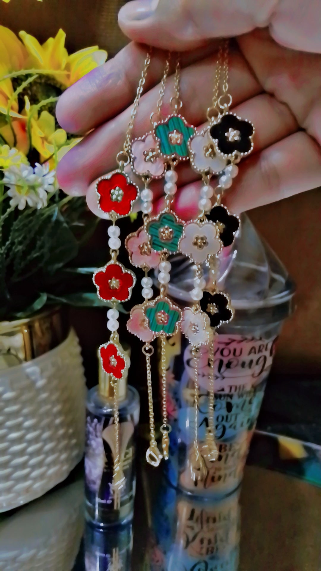 🌺 Enamel Korean Flower Bracelets (Stainless Steel)