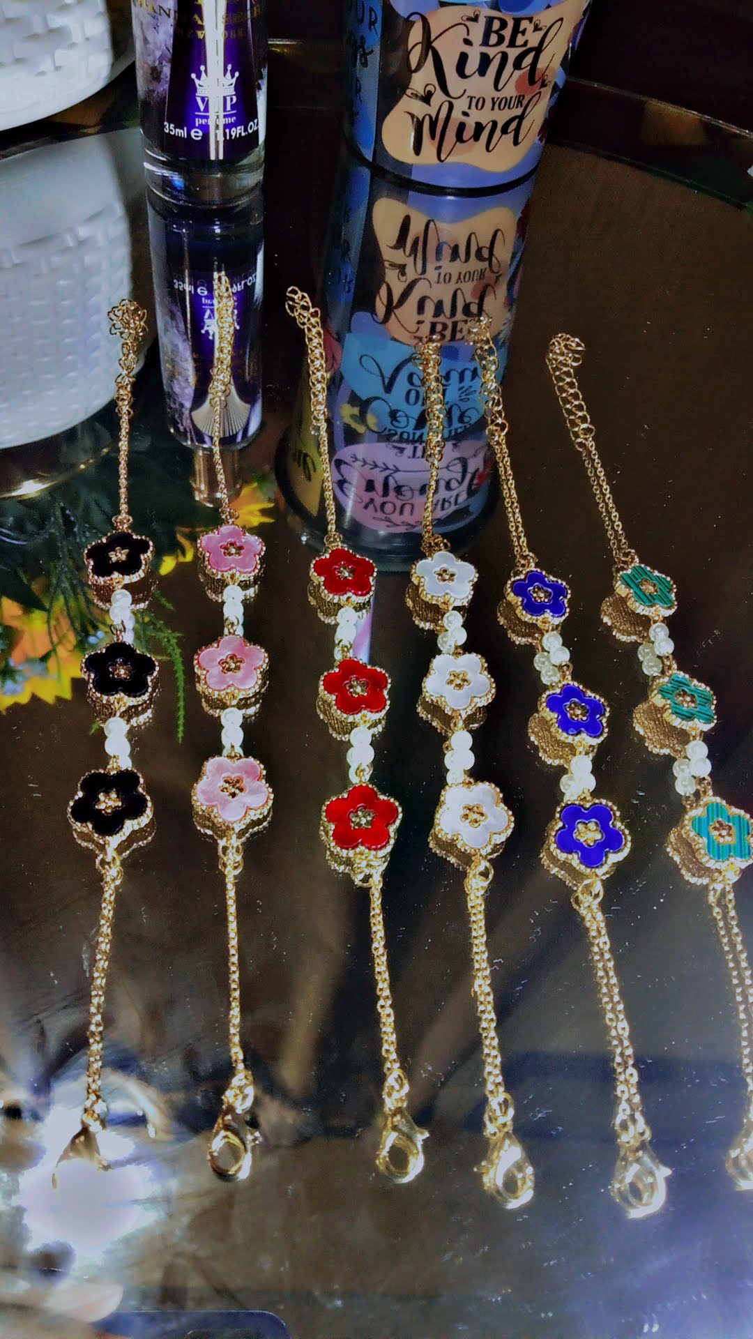 🌺 Enamel Korean Flower Bracelets (Stainless Steel)